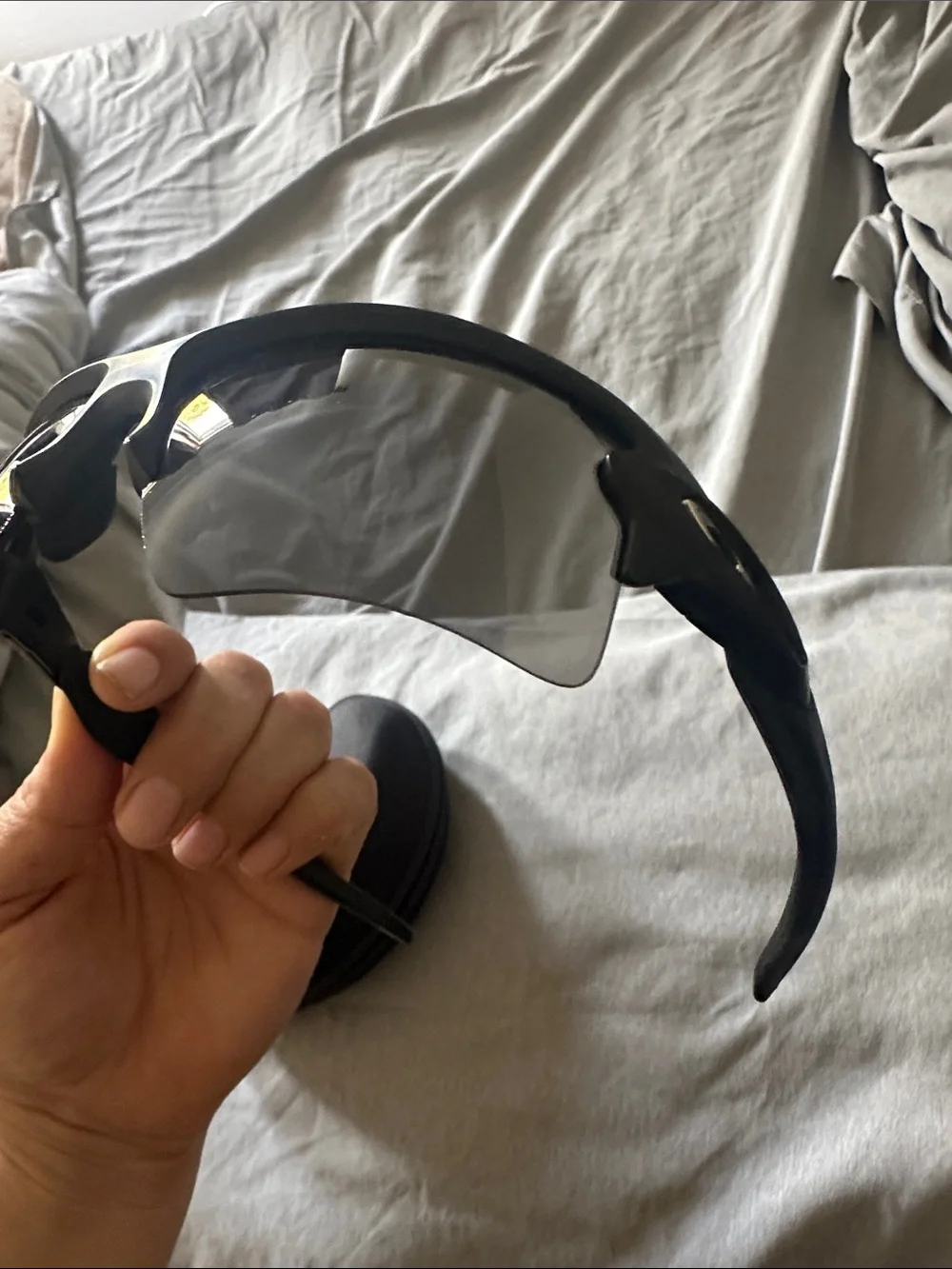 Oakley Black Frame Sunglasses with Gray Smoke Lenses